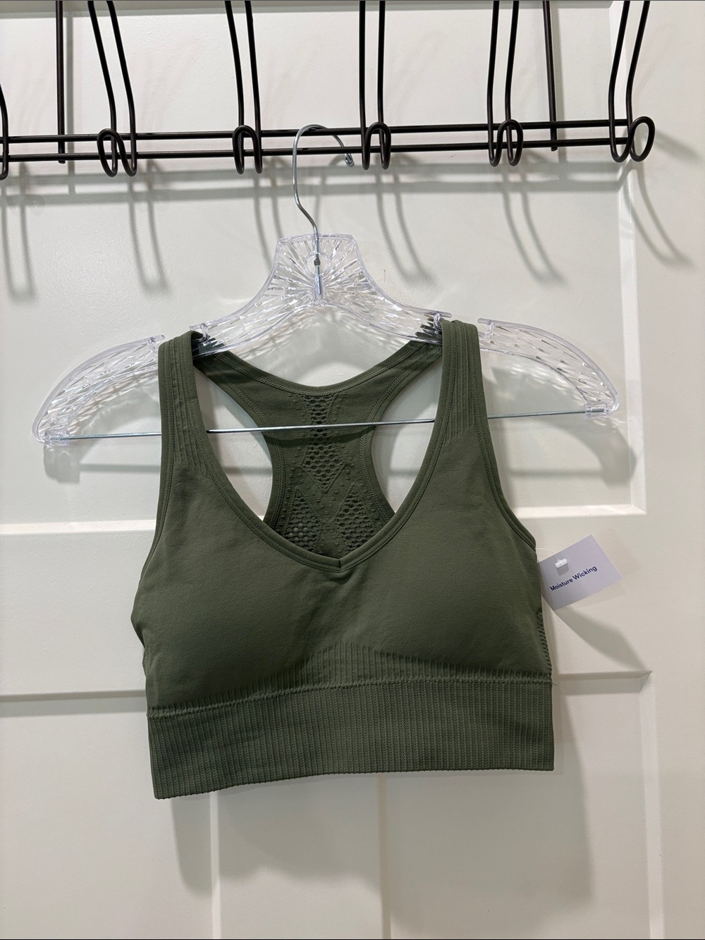 JoyLab Olive Seamless Racerback Sports Bra